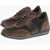CORNELIANI Suede Sneakers With Houndstooth Wool Inserts Brown