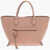 Longchamp Grained Leather Mailbox Handbag With External Pocket Pink