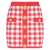 Balmain Balmain Vichy Buttoned Mini Skirt RED