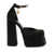 Versace 'Aevitas' Black Pumps with Medusa Charm and Platform in Silk Blend Woman BLACK