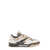 Dolce & Gabbana 'New Roma' Multicolor Sneakers with Embroidered Logo and Oversized Laces in Mixed Materials Man WHITE