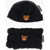 MoschinoS Teddy Bear Embroidered Nylon Neck Warmer And Beanie Set Black
