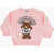 MoschinoS Teddy Embroidery Crew-Neck Sweater Pink