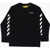 OFF-WHITE KIDS Long Sleeve Crew-Neck T-Shirt With Contrasting Details Black