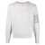 Thom Browne Thom Browne Crew Neck Sweatshirt In Classic Loopback With Engineered 4 Bar Stripe Clothing GREY