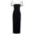 SOLACE LONDON 'Dakota' Maxi Black Dress with Off-Shoulder Neckline and Satin Inserts in Polyester Woman BLACK