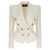 Balmain Balmain Double-Breasted Tweed Blazer WHITE