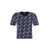 Michael Kors MICHAEL KORS Short-sleeved jacquard pullover with logo BLUE