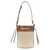 TOD'S Tod'S Leather Canvas Bucket Bag BROWN