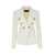 Balmain Balmain Double-Breasted Denim Blazer WHITE