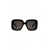Balenciaga Balenciaga Shiny Black Square-Frame Sunglasses Accessories BLACK