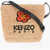 Kenzo Rafia Bucket Bag With Flower Embroidery Beige
