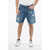 DSQUARED2 One Life One Planet Distrassed Denim Boxer Fit Shorts Blue