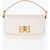 Bally Leather Brodye Bag With Removable Shoulder Strap And Golden White