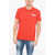 DSQUARED2 Tennis Polo Shirt With Paint Effect Logo Red