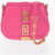 Versace Leather Greca Goddess Crossbody Bag With Golden Details Pink