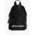 Palm Angels Solid Color Backpack With Lettering Print Black
