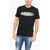 DSQUARED2 Crew Neck Cotton T-Shirt With Rubberised Logo Black