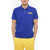 DSQUARED2 Tennis Polo Shirt With Paint Effect Logo Blue