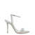 Casadei 'Diadema' Silver Sandals with Blade Heel in Metallic Fabric Woman GREY