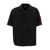 M44 LABEL GROUP Black Bowling Shirt With Logo Patch In Cotton Denim Man BLACK