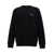 Balmain Black Crewneck Sweatshirt With Contrasting Logo Print At The Front In Cotton Man Black