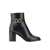 Valentino Garavani Valentino Garavani VLogo Leather Ankle Boots Black