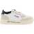 AUTRY Leather Medalist Low Sneakers WHT SND BLK