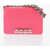 Alexander McQueen Leather Four Ring Clutch With Silver-Tone Chain Pink