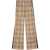 Burberry BURBERRY Check motif cotton trousers BEIGE