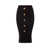 Balmain Balmain Buttoned Knitted Midi Pencil Skirt Black