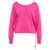CRUSH Drawstring knit pullover Pink