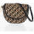 Stella McCartney All-Over S-Wave Motif Fabric And Faux Leather Saddle Bag Beige
