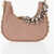 Stella McCartney Glittered Faux Leather Mini Hobo Bag With Gradient Chain Det Pink