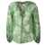 Max Mara MAX MARA Green patterned voile cobra shirt GREEN