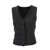 PLAIN Black Fitted Vest With Two Front Pockets In Tech Fabric Woman BLACK