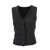 PLAIN Black Fitted Vest with Two Front Pockets in Tech Fabric Woman BLACK