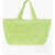 DSQUARED2 Cotton Terry Maxi Tote Bag With All-Over Logo Green