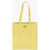 Prada Crumpled Leather Effect Antique Tote Bag Yellow