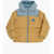 Converse All Star Chuck Taylor Color Block Padded Jacket With Fleeced Light Blue
