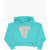 Nike Brushed Cotton Hoodie With Front Print Light Blue