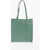 Miu Miu Textured Leather Tote Bag With Embossed Logo Green
