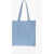 Miu Miu Textured Leather Tote Bag With Embossed Logo Blue