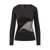 Givenchy Givenchy Draped Jersey And Lace Top 4G Black