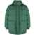 MAISON KITSUNÉ Maison Kitsuné Hooded Puffer In Nylon With Tonal Fox Head Patch Clothing GREEN