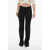 AMI ALEXANDRE MATTIUSSI Virgin Wool Flared Trousers With One-Front Pleat Black