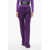 AMI ALEXANDRE MATTIUSSI Virgin Wool Flared Trousers With One-Front Pleat Violet