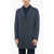 CORNELIANI Halflined Single Breasted Wool Tweed Coat Blue