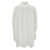 THE ATTICO 'Diana' Oversized White Shirt with All-Over Logo and Asymmetric Hem in Viscose Woman WHITE
