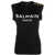 Balmain BALMAIN Logo organic cotton sleeveless top BLACK